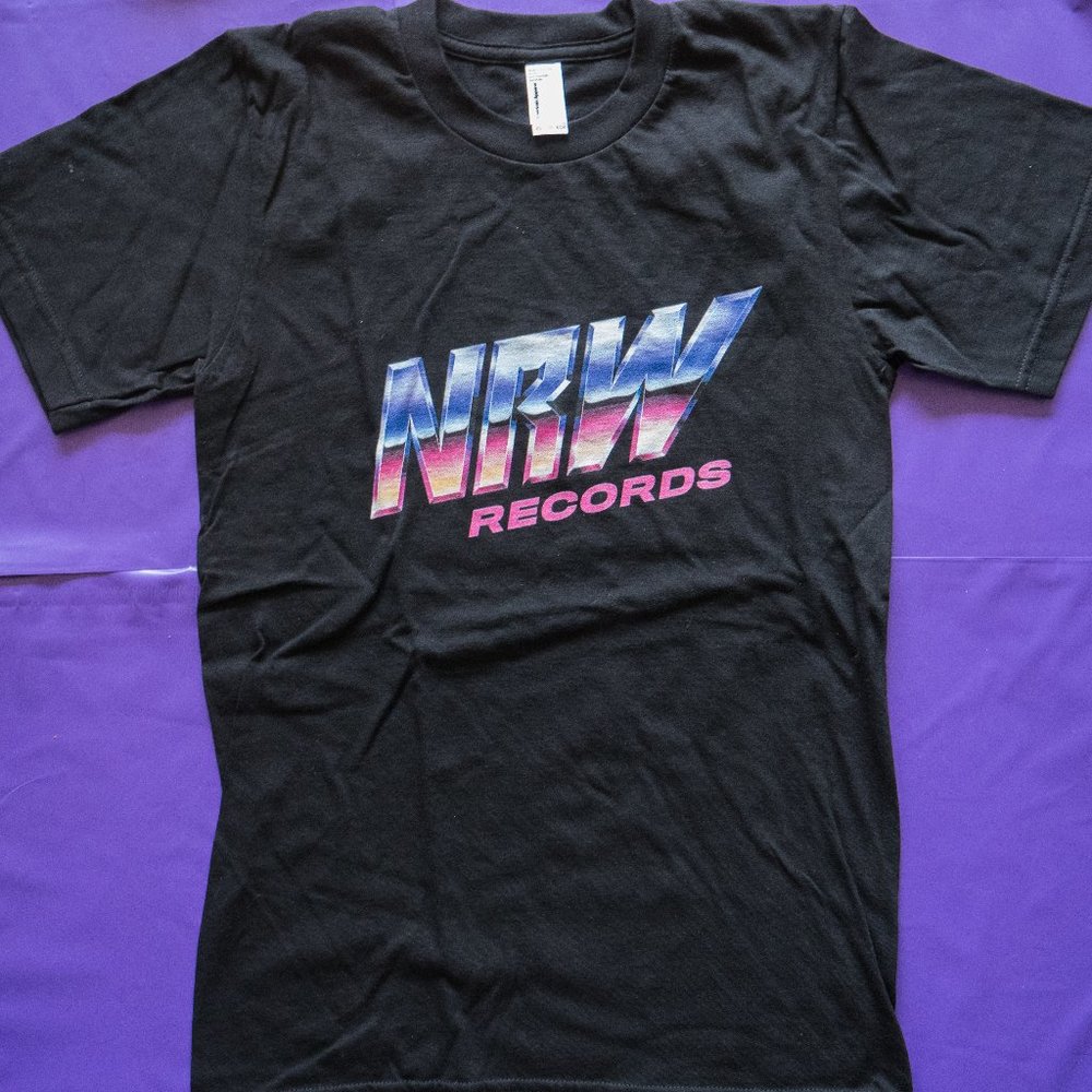 Anime Neon Retro Black T-Shirt Graphic Tee